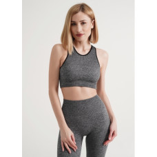 GULIA CROP HALTER TOP(В РУБЧИК) MELANGE